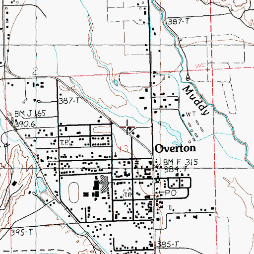 Topographic Map of Moapa Valley Community Center, NV