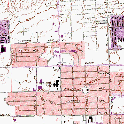 Topographic Map of North Las Vegas Senior Center, NV