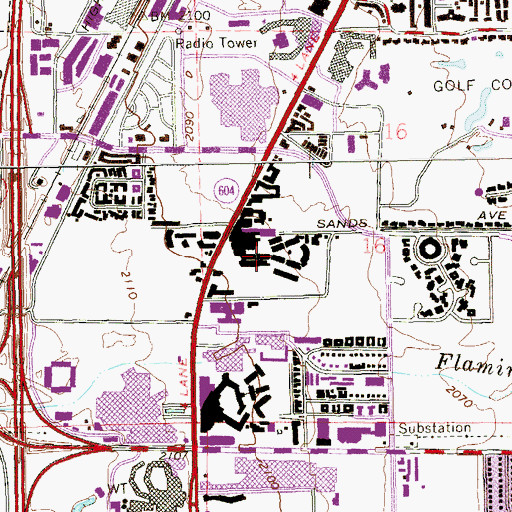 Topographic Map of Venetian Hotel and Casino, NV