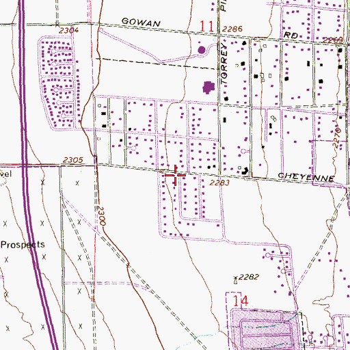 Topographic Map of Gospel Outreach Center Ministries, NV