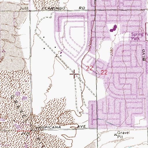 Topographic Map of Helen Meyer Community Center, NV