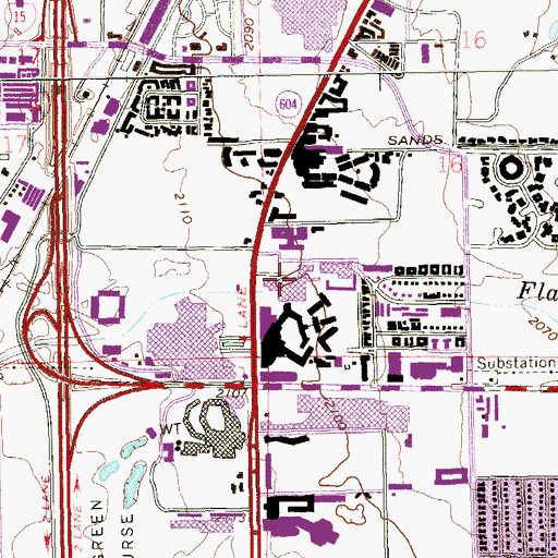 Topographic Map of Imperial Palace Hotel and Casino, NV