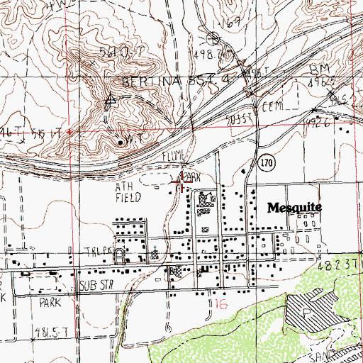 Topographic Map of Elementary Park, NV