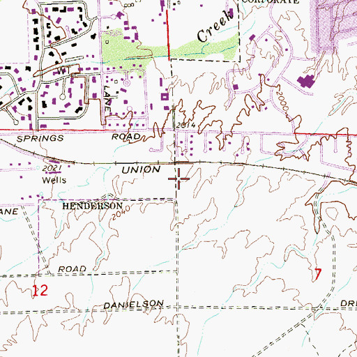 Topographic Map of Green Valley Park, NV