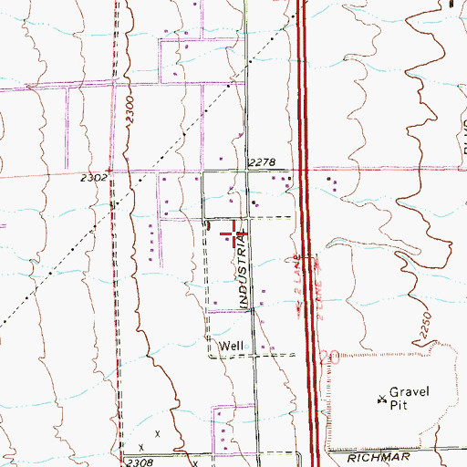 Topographic Map of New Horizon Christian Church, NV