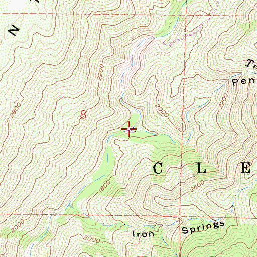 Topographic Map of Penin Canyon, CA