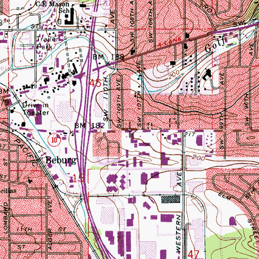 Topographic Map of Christ Community Church, OR