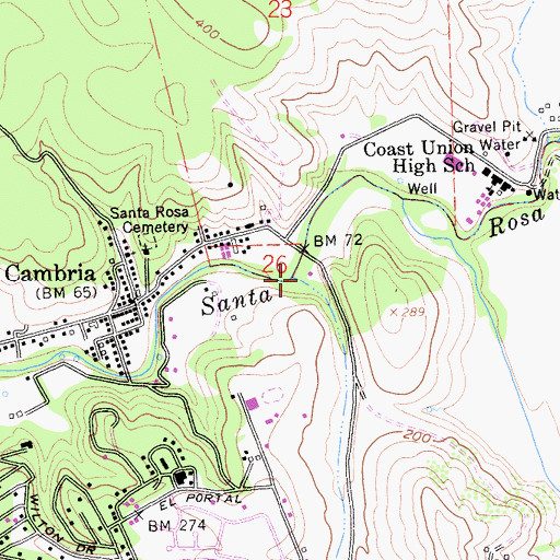 Topographic Map of Perry Creek, CA