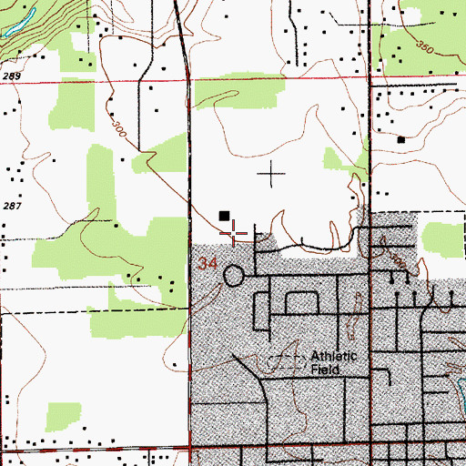 Topographic Map of Battle Ground Baptist Church, WA