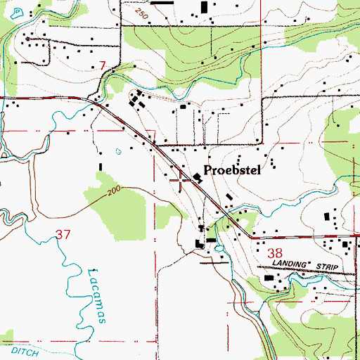 Topographic Map of Proebstel Evangelical Free Church, WA