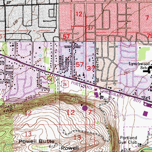 Topographic Map of Greater Grace Church, OR