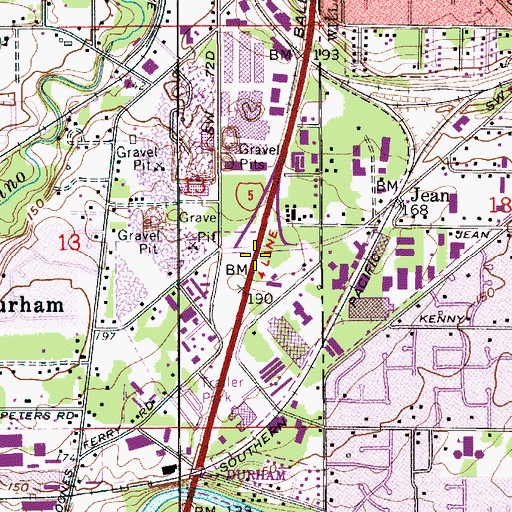 Topographic Map of Interchange 290, OR
