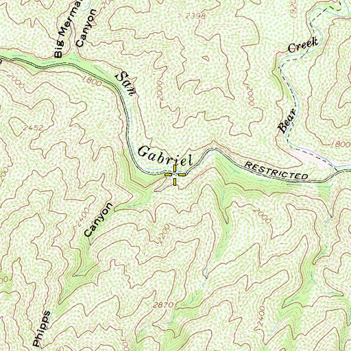 Topographic Map of Phipps Canyon, CA
