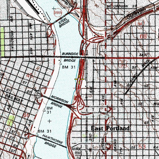 Topographic Map of Interchange 300B, OR