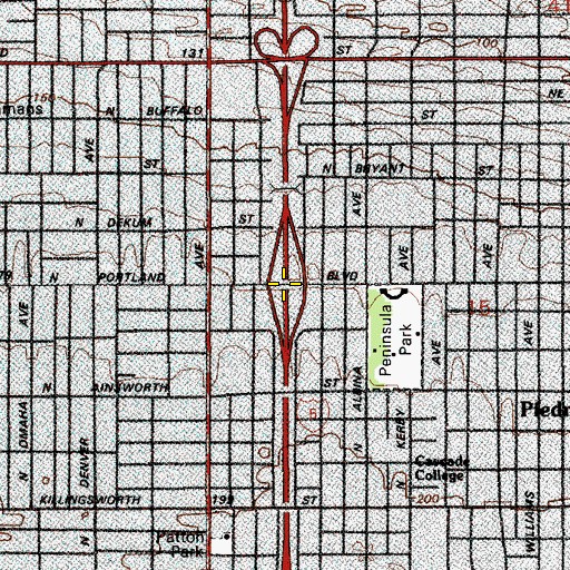 Topographic Map of Interchange 304, OR
