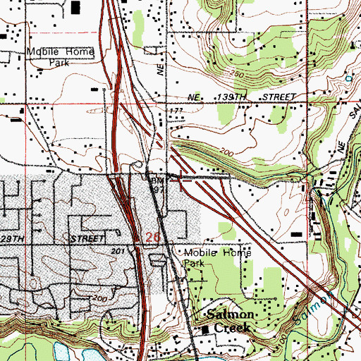 Topographic Map of Interchange 36, WA
