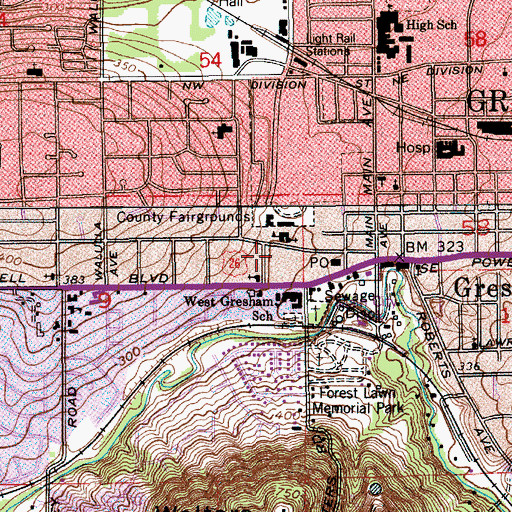 Topographic Map of Saint Henry Catholic Church, OR