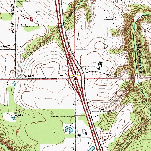 Topographic Map of Interchange 16, WA