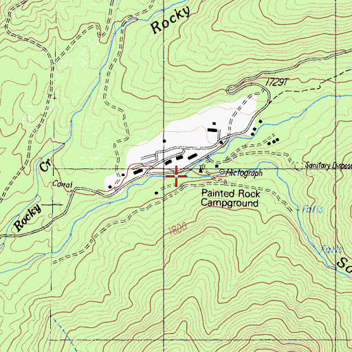 Topographic Map of Pigeon Creek, CA