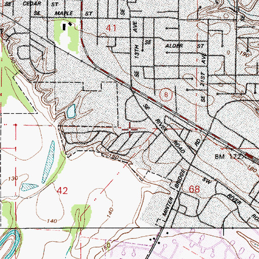 Topographic Map of Oasis Christian Center, OR