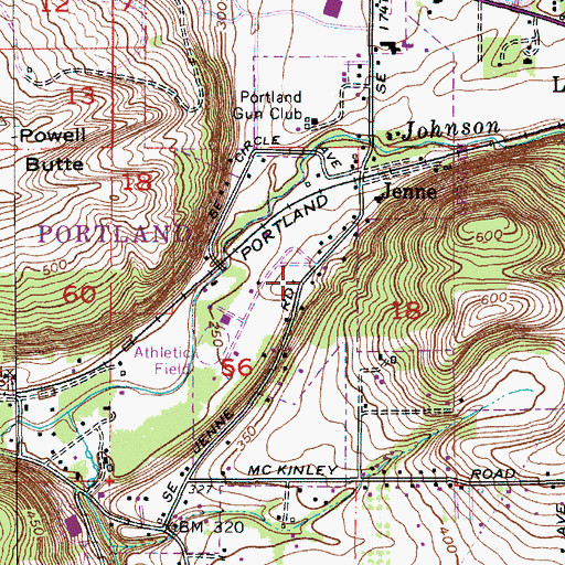 Topographic Map of Heritage Baptist Church, OR