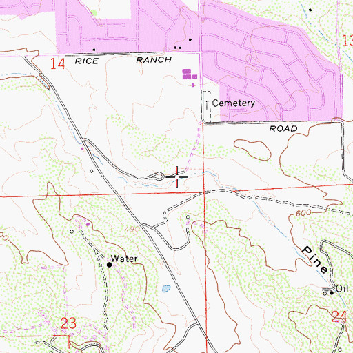 Topographic Map of Pine Canyon, CA