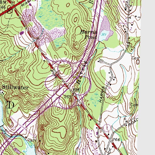 Topographic Map of Interchange 8B, RI