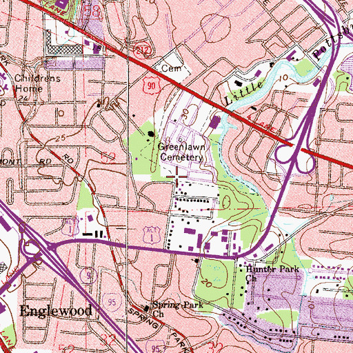 Topographic Map of Hunterdale Pentecostal Holiness Church, FL