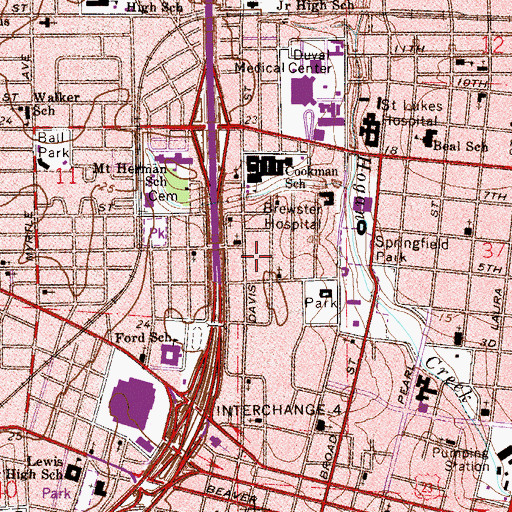 Topographic Map of Saint Stephen African Methodist Episcopal Outreach Center, FL