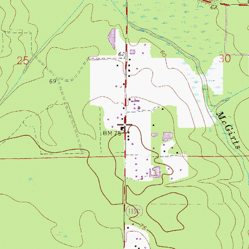 Topographic Map of Chaffee Road Church of Christ, FL