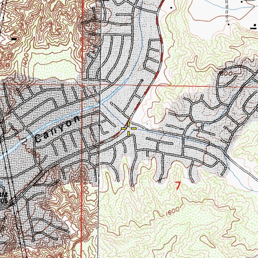 Topographic Map of Plum Canyon, CA