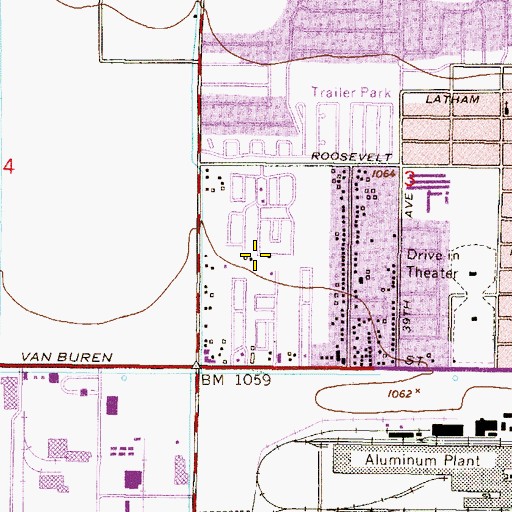Topographic Map of Capri Village, AZ