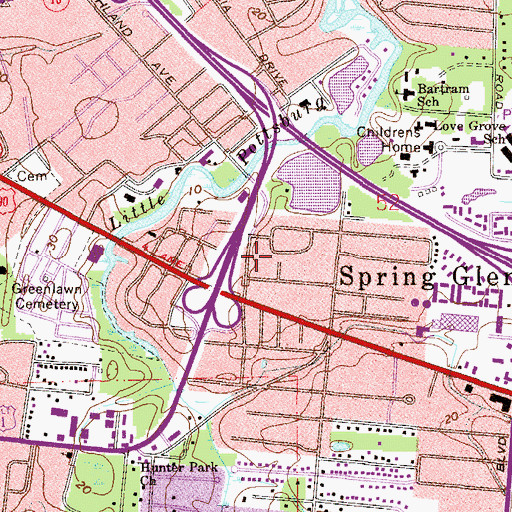 Topographic Map of Family Life Fellowship, FL