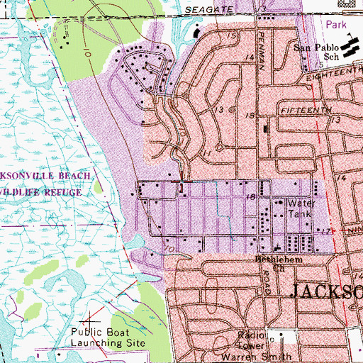 Topographic Map of Lighthouse Christian Center, FL