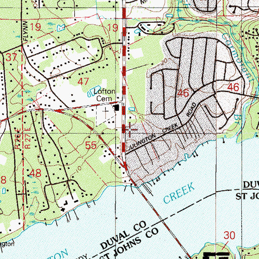 Topographic Map of Point of Grace Church, FL