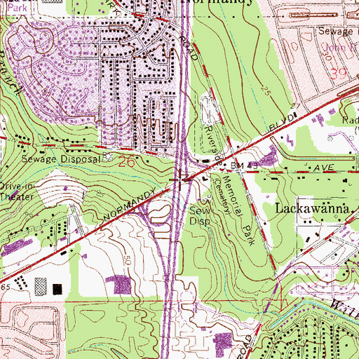 Topographic Map of Interchange 19, FL