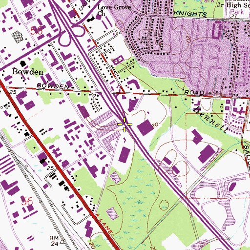 Topographic Map of Interchange 345, FL