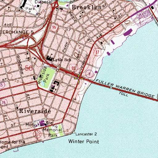 Topographic Map of Interchange 351A, FL