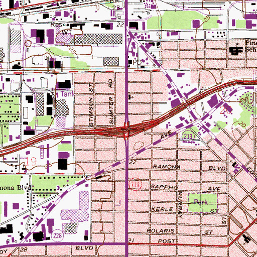 Topographic Map of Interchange 358, FL