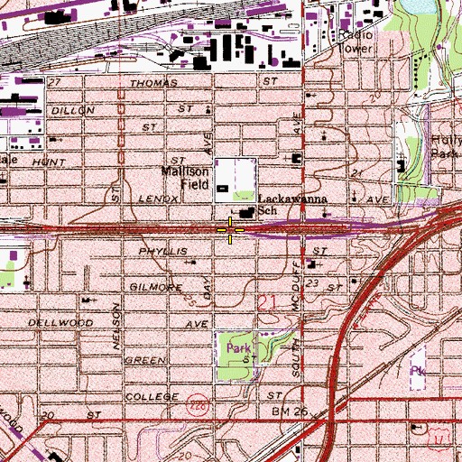 Topographic Map of Interchange 361, FL