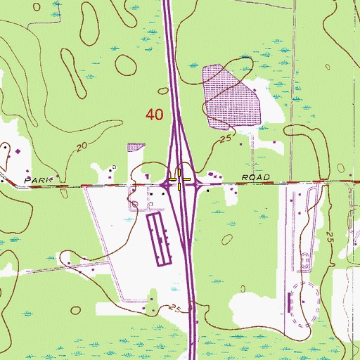 Topographic Map of Interchange 366, FL