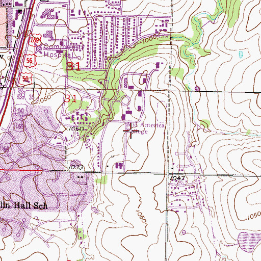 Topographic Map of Cook Center, KS