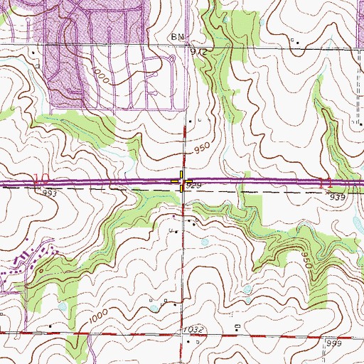 Topographic Map of Interchange 82, KS