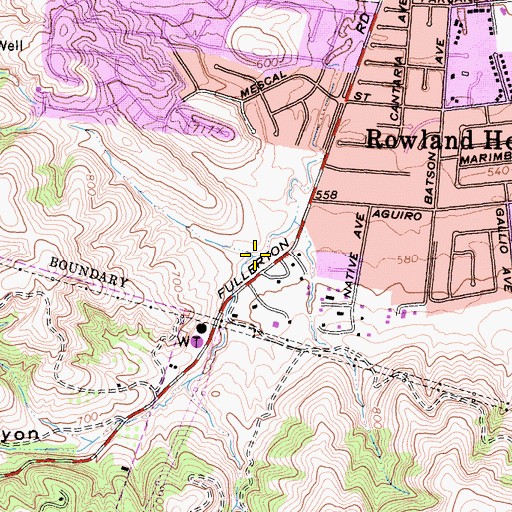 Topographic Map of Powder Canyon, CA