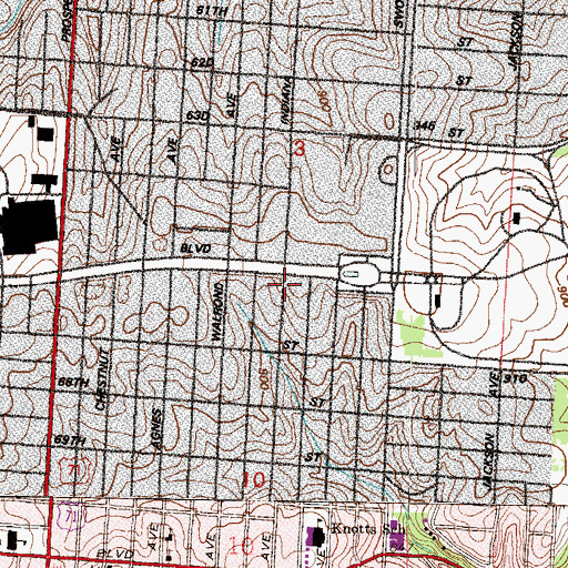 Topographic Map of Unity Southeast Church, MO