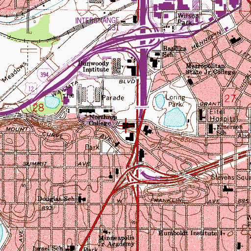 Topographic Map of Guthrie Theater, MN