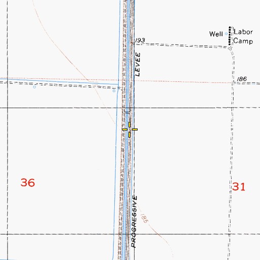 Topographic Map of Progressive Levee, CA