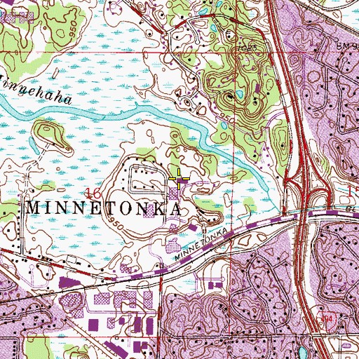 Topographic Map of Minnetonka Ice Arena, MN