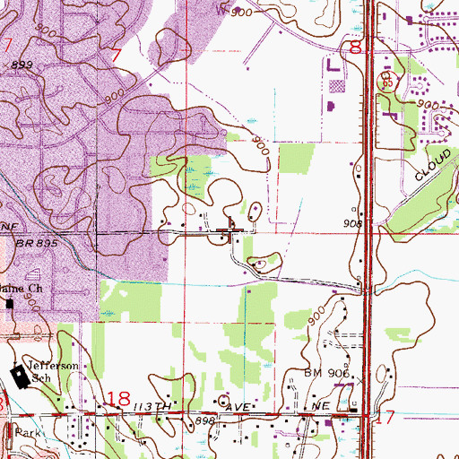 Topographic Map of Abundant Life Community Church, MN