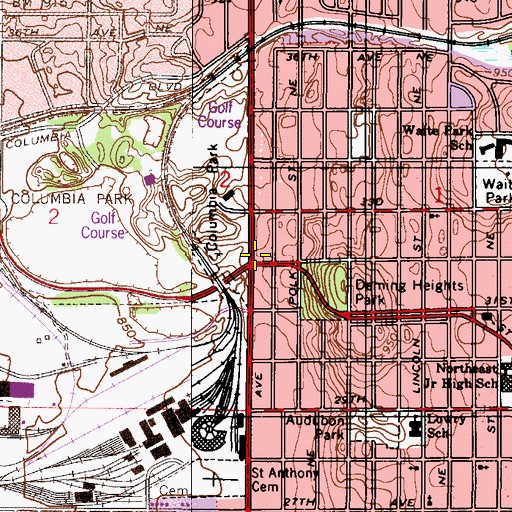 Topographic Map of Glorybound Church, MN